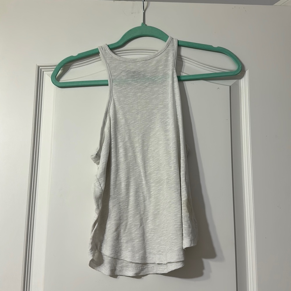 White high neck tank